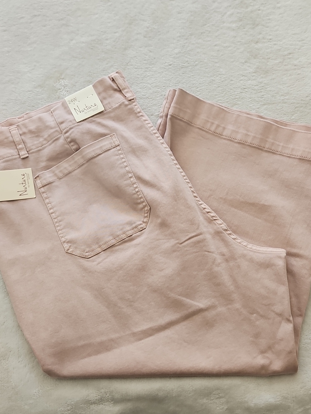 Nurture By Westbound Wide Leg Cropped Plus Pant W/ Stretch: Dusty Blush: 24W